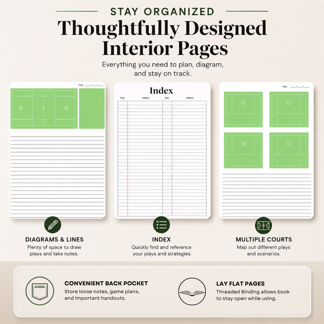 PREORDER Lacrosse Field Diagram Journal