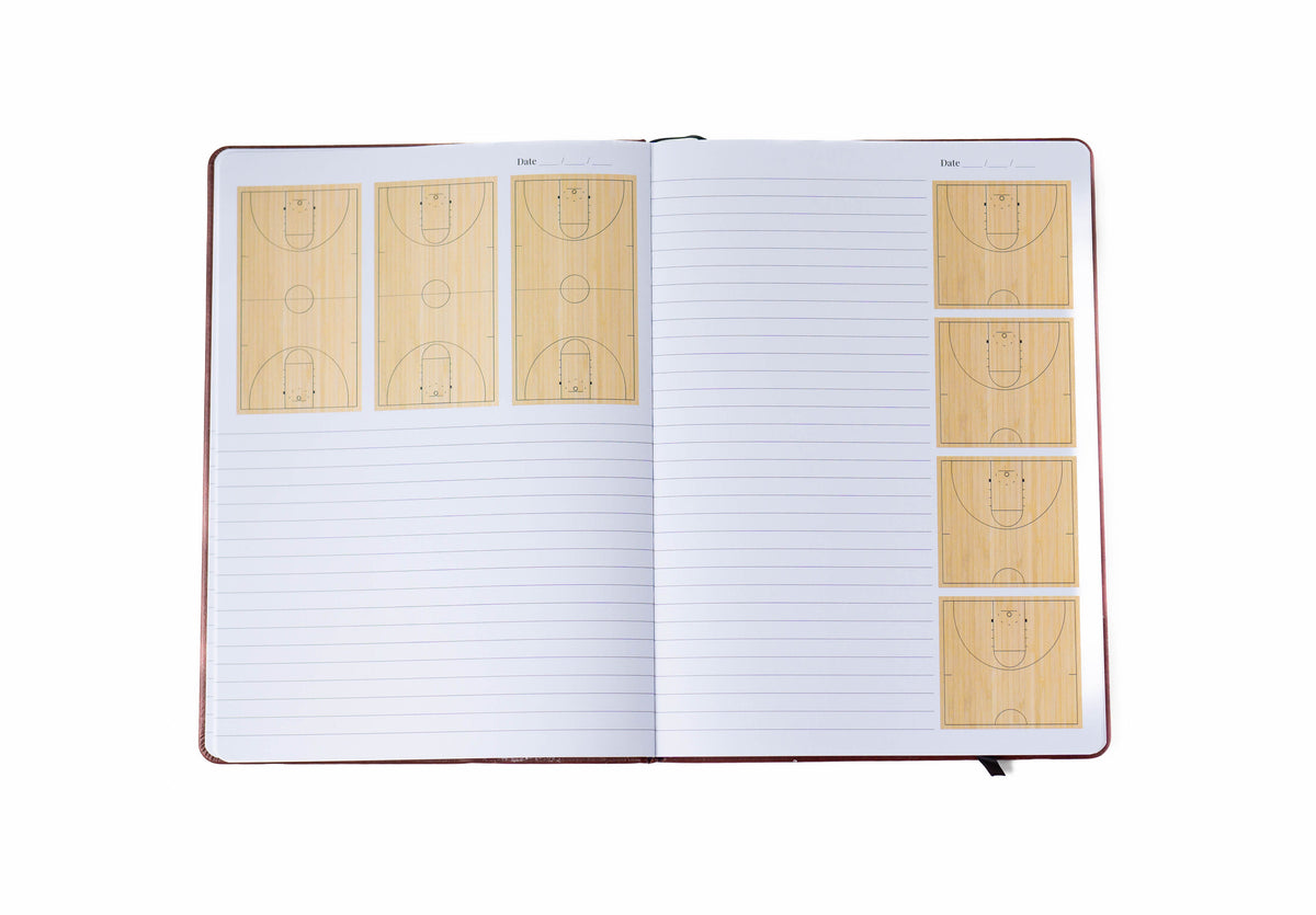 The Basketball Edition journal open to a spread